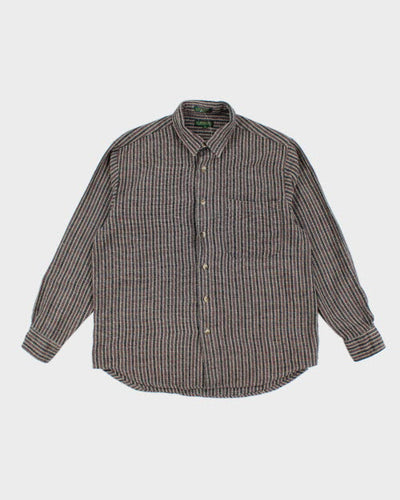 Vintage 90's Robinsons Striped Flannel Shirt - L