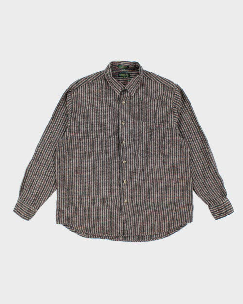 Vintage 90's Robinsons Striped Flannel Shirt - L