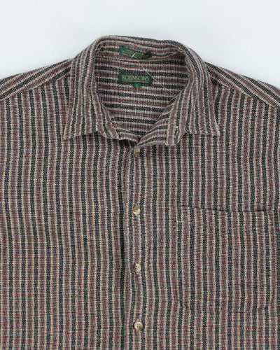 Vintage 90's Robinsons Striped Flannel Shirt - L