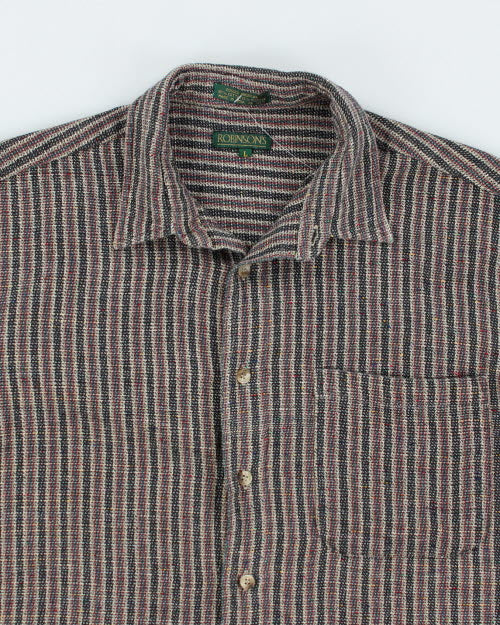 Vintage 90's Robinsons Striped Flannel Shirt - L