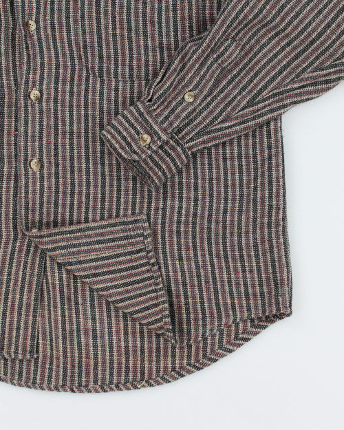 Vintage 90's Robinsons Striped Flannel Shirt - L