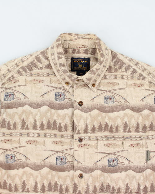 Vintage Woolrich Heavyweight Printed Flannel Shirt - L