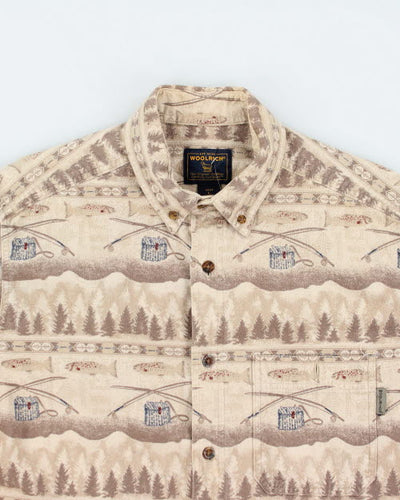 Vintage Woolrich Heavyweight Printed Flannel Shirt - L