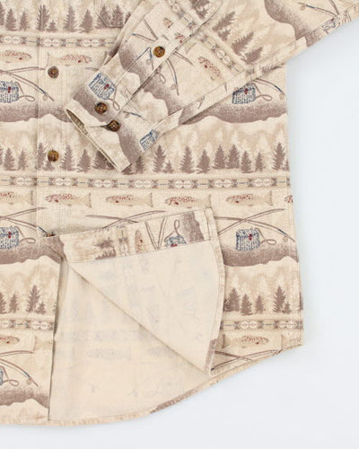 Vintage Woolrich Heavyweight Printed Flannel Shirt - L