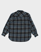Vintage Pendleton Pearl Snap Shadow Plaid Flannel Shirt - L