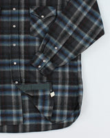 Vintage Pendleton Pearl Snap Shadow Plaid Flannel Shirt - L