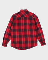 Vintage 90's Elixir Red Shadow Plaid Flannel Shirt - M