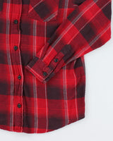 Vintage 90's Elixir Red Shadow Plaid Flannel Shirt - M