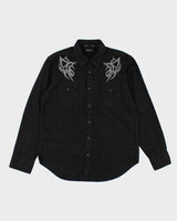 Vintage Y2K Tribal Embroidered Western Shirt - XL
