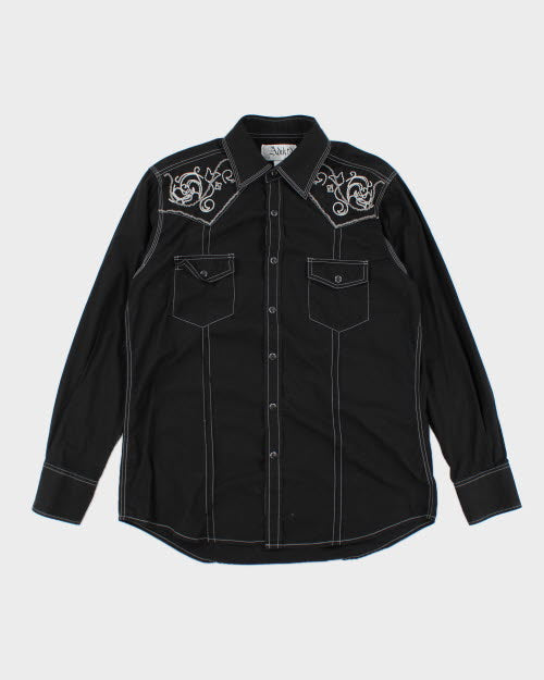 Vintage Y2K Adiktd Embroidered Western Shirt - L