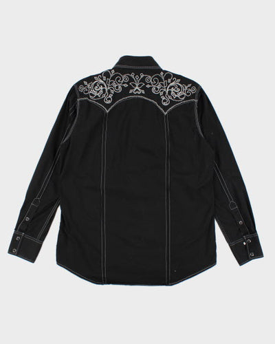 Vintage Y2K Adiktd Embroidered Western Shirt - L