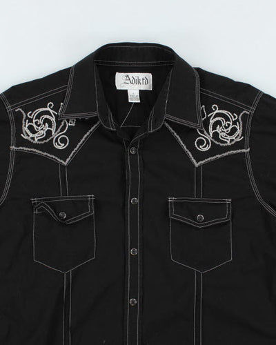 Vintage Y2K Adiktd Embroidered Western Shirt - L
