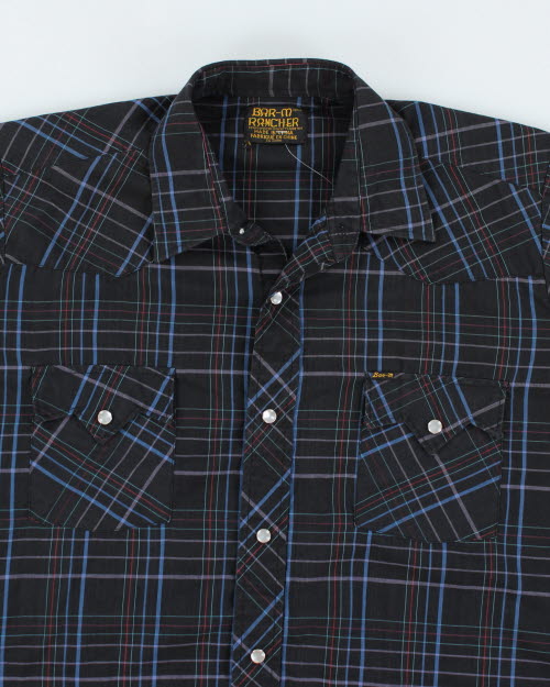 Vintage 80's Striped Western Shirt - L