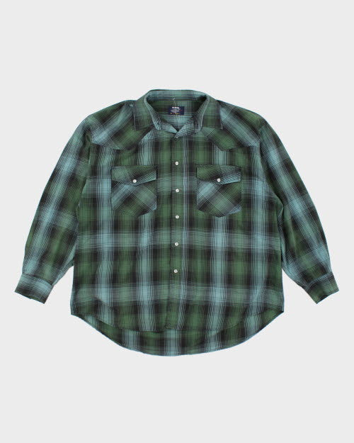 Vintage 90's Snap Button Western Style Shirt - XXL
