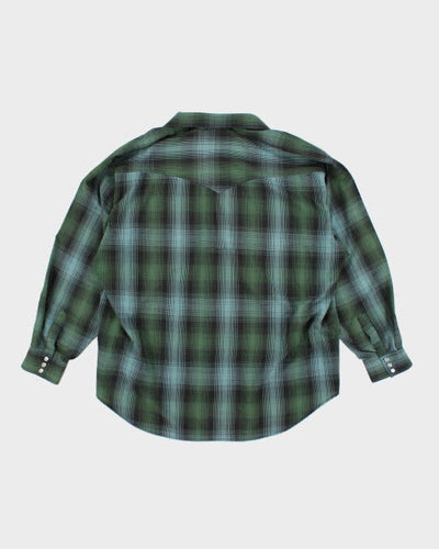 Vintage 90's Snap Button Western Style Shirt - XXL