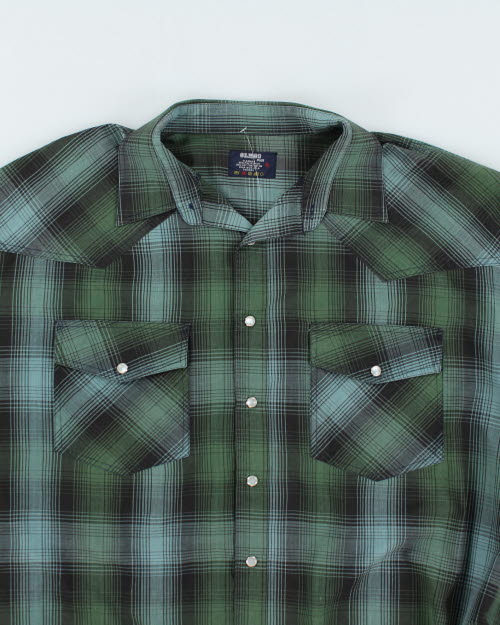 Vintage 90's Snap Button Western Style Shirt - XXL
