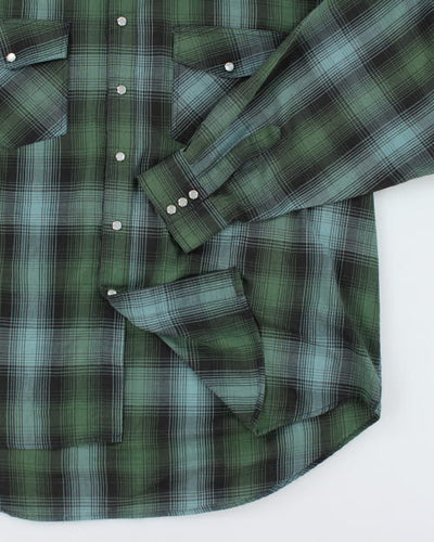 Vintage 90's Snap Button Western Style Shirt - XXL