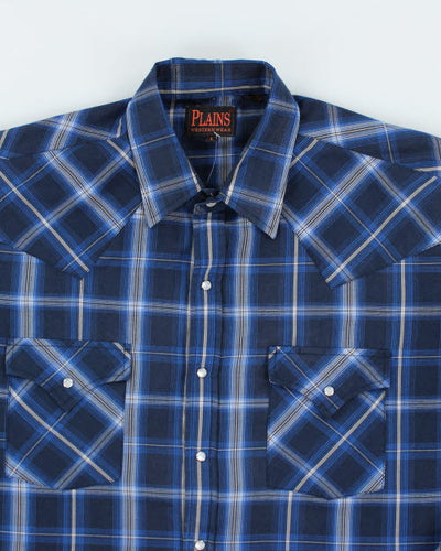 Vintage 90's Plains Western Style Snap Button Shirt - L