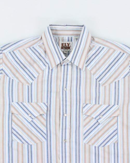 Vintage 80's Ely Cattleman Snap Button Western Shirt - M