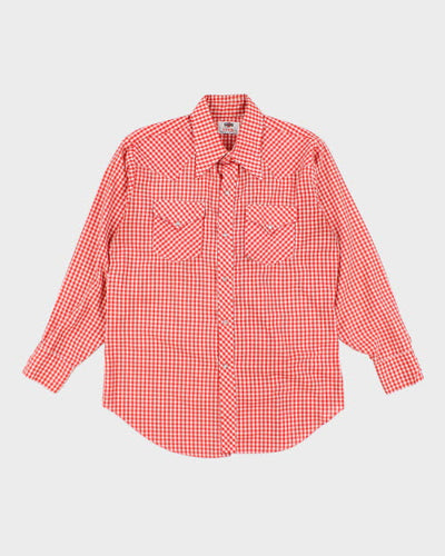 Vintage 70's GWG Kings Gingham Snap Button Western Shirt - M