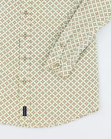 Vintage Rough Stock Patterned Snap Button Western Shirt - M