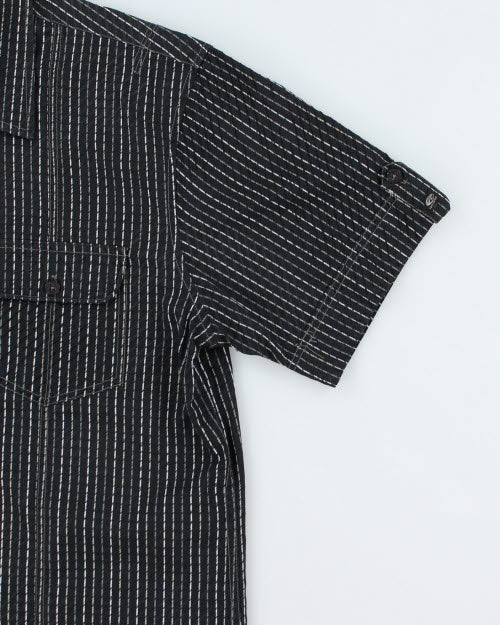 Vintage Point Zero Striped Short Sleeve Shirt - M