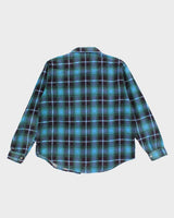 Vintage 90's Permanent Press Plaid Flannel Shirt - L