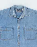 Vintage 90's Denver Hayes Oversized Denim Shirt - M