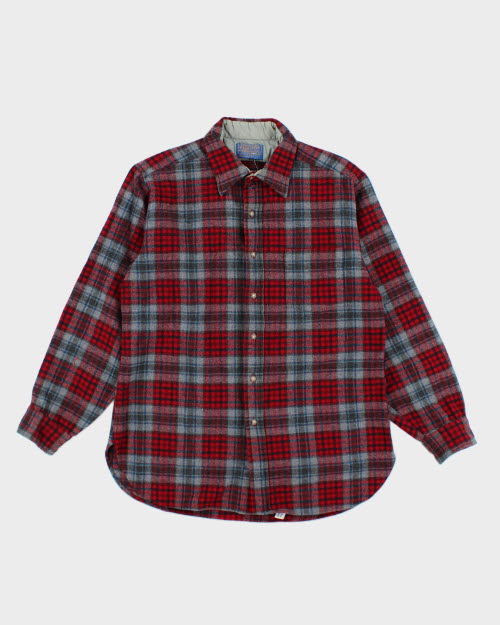 Vintage 80's Pendleton Plaid Flannel Shirt - L