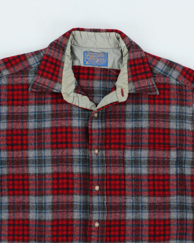 Vintage 80's Pendleton Plaid Flannel Shirt - L