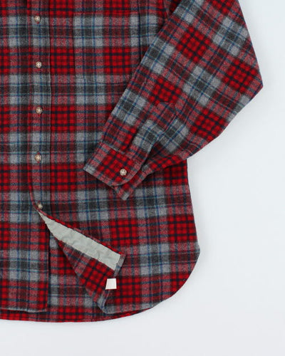 Vintage 80's Pendleton Plaid Flannel Shirt - L
