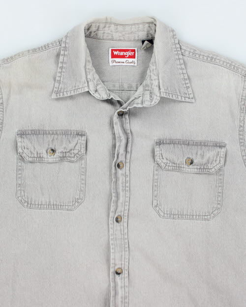 Vintage Wrangler Grey Flannel Shirt - L