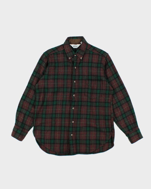 Vintage 80's Woolrich Plaid Flannel Shirt - M