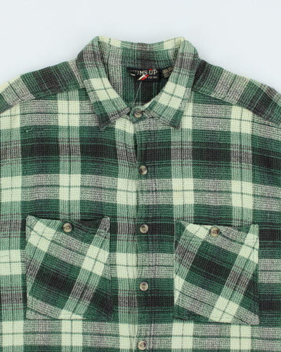 Vintage 90's Thums Up Flannel Shirt  - XL