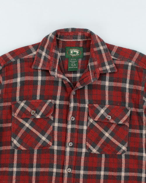 Vintage 90's Stillwater Oversized Flannel Shirt - L
