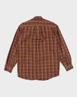 Vintage 90's Outline Oversized Flannel Shirt - M