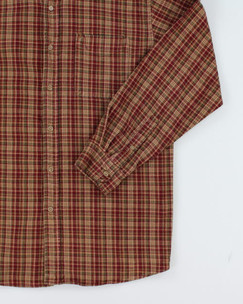 Vintage 90's Outline Oversized Flannel Shirt - M