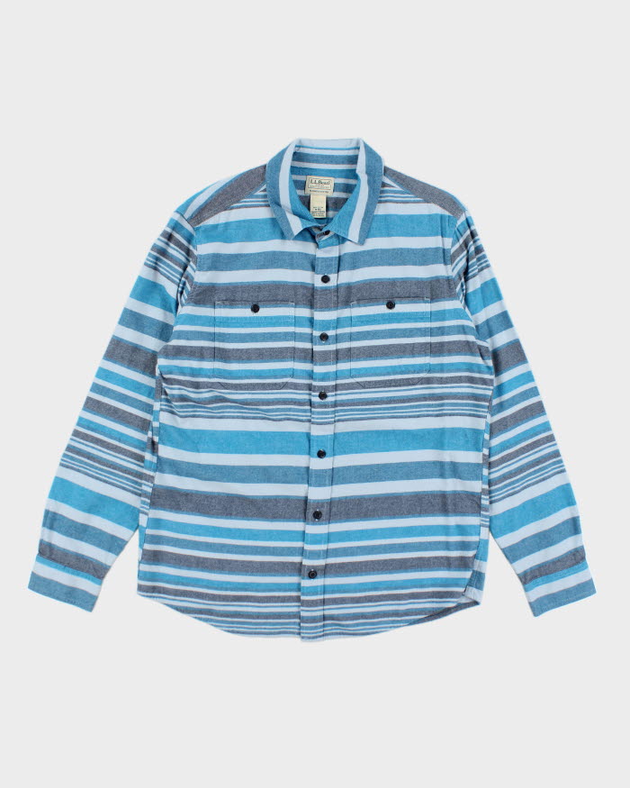 Vintage L.L. Bean Striped Flannel Shirt - M