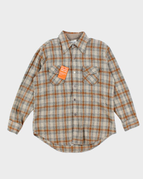 Vintage Wool Shire Check Shirt - L