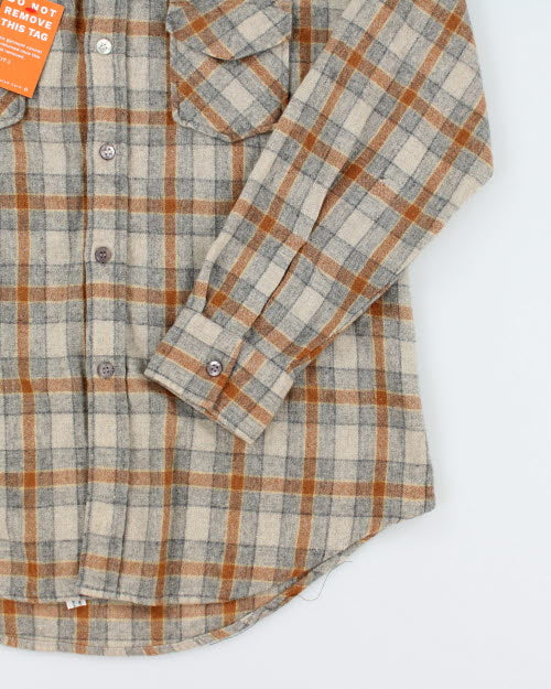 Vintage Wool Shire Check Shirt - L