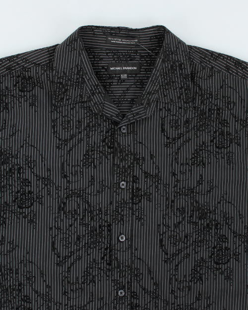 Michael Brandon Striped Pattern Shirt - XL