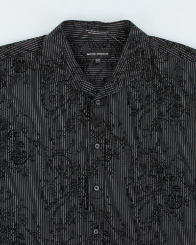 Michael Brandon Striped Pattern Shirt - XL