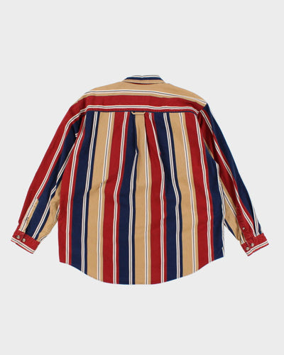 Vintage 90's Eddie Bauer Striped Button Up Shirt - XL