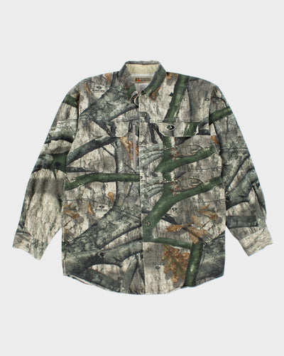 Vintage Russell Athletic Mossy Oak Camouflage Button Up Shirt  - M
