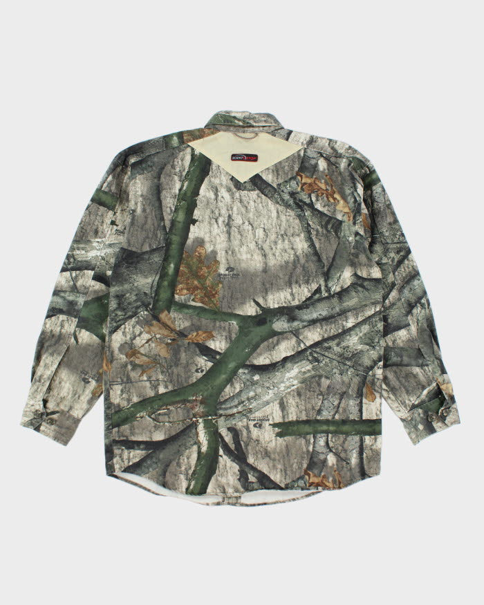 Vintage Russell Athletic Mossy Oak Camouflage Button Up Shirt  - M