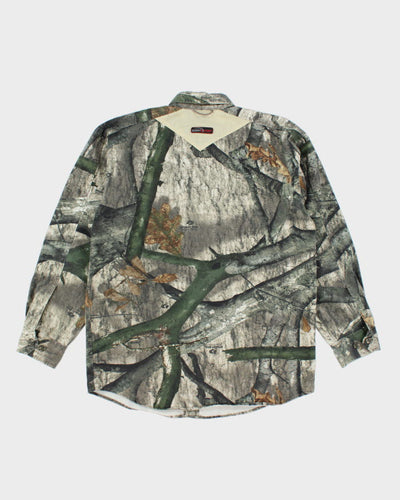 Vintage Russell Athletic Mossy Oak Camouflage Button Up Shirt  - M