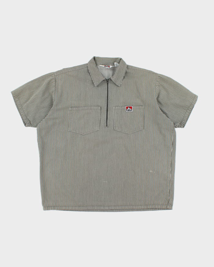 Vintage Ben Davies Short Sleeve Quarter Zip Shirt - XL
