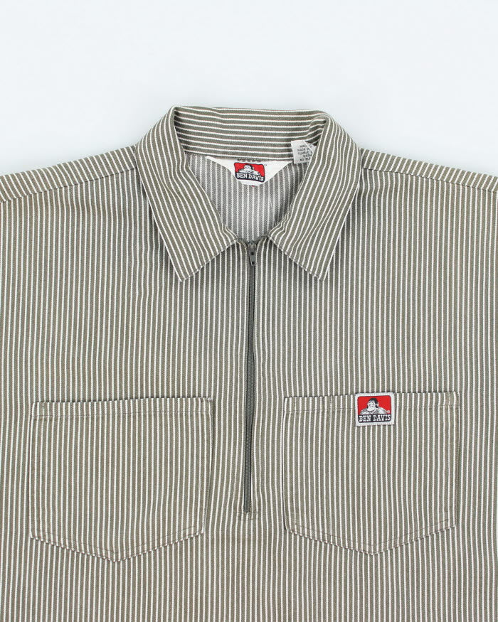 Vintage Ben Davies Short Sleeve Quarter Zip Shirt - XL