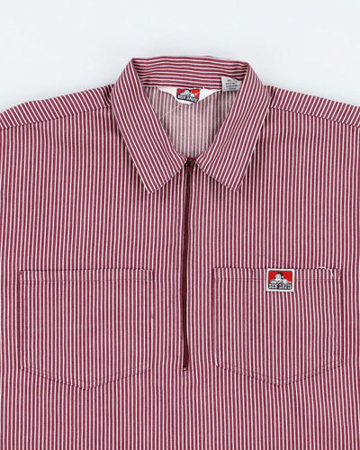 Vintage Ben Davies Short Sleeve Quarter Zip Shirt - XL