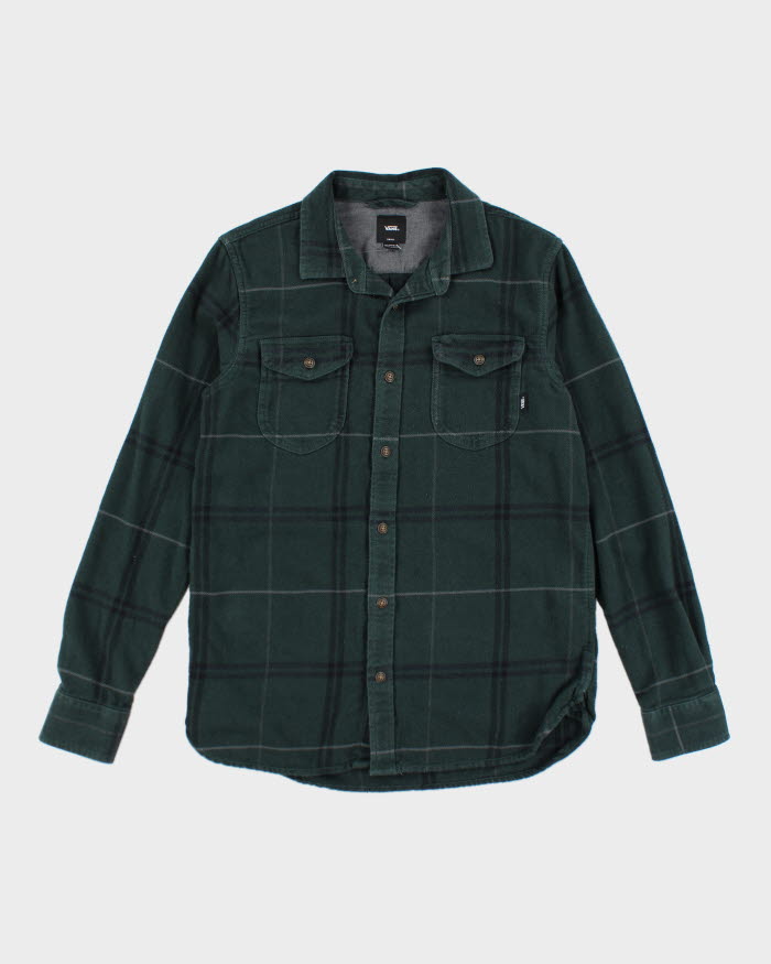 Vintage 2000's Vans Green Plaid Flannel Shirt - S